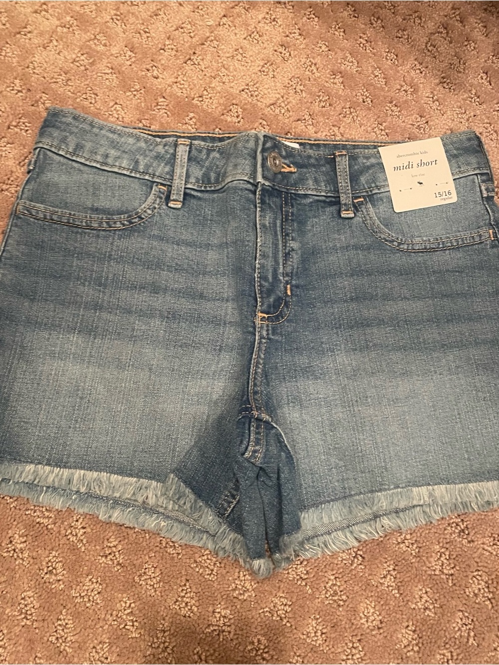 abercrombie kids light blue denim midi shorts / Never Worn